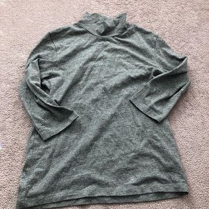 Grey Turtle Neck Quarter Sleeve